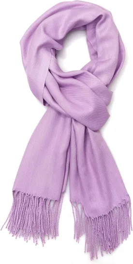 AMERICHAMP Super Soft Elegant Scarf for Women Men Cashmere Feel Winter Fall Fashion fringe Gift Lightweight solid cozy