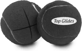 AMP Top Glides Precut Walker Tennis Ball Glides (Black)