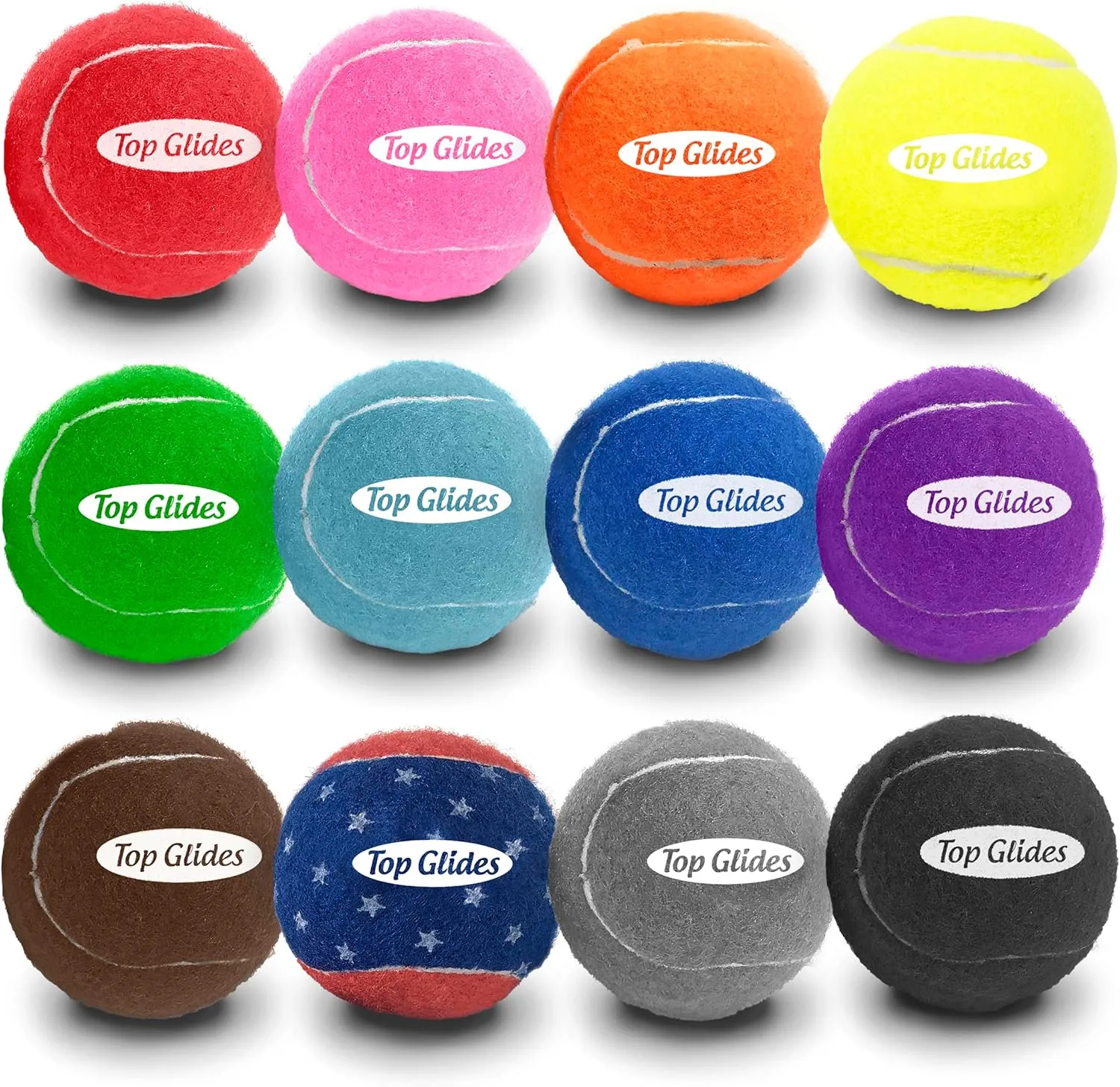 AMP Top Glides Precut Walker Tennis Ball Glides (Black)