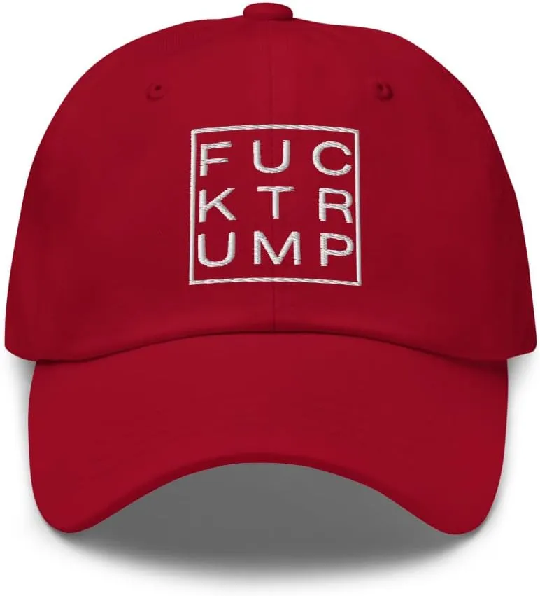 Classic Embroidered Anti Trump Fuck Trump Hate Lies Racism Fascism Sexism Resist hat