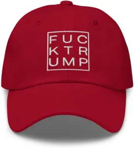 Classic Embroidered Anti Trump Fuck Trump Hate Lies Racism Fascism Sexism Resist hat