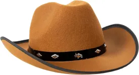 Classic Studded Cowboy Hat  Stylish Studded Western Hat, Size 7 1/8 for Men & Women