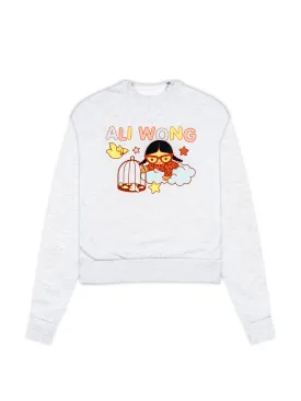 Dirty Birdcage Ash Heather Grey Crewneck Sweatshirt