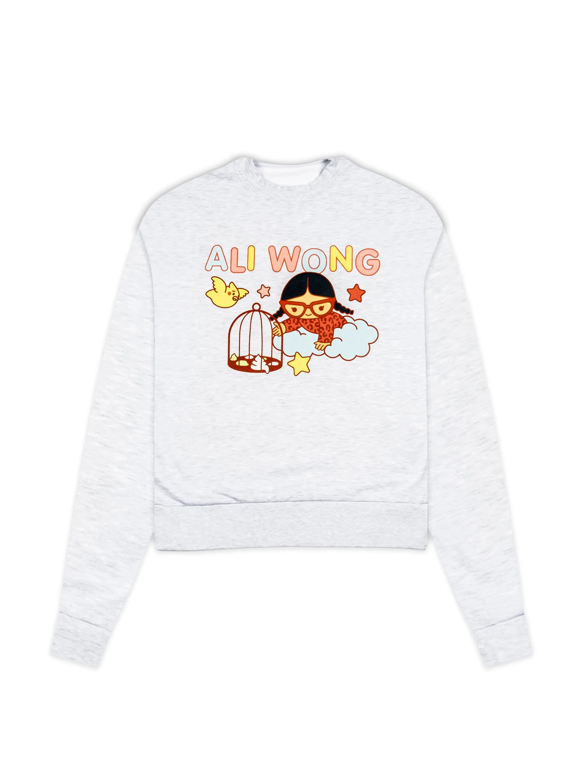 Dirty Birdcage Ash Heather Grey Crewneck Sweatshirt