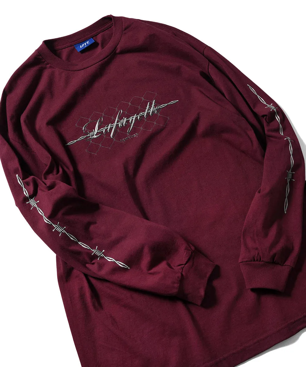 Lafayette Barbed Wire L/S Tee Burgundy