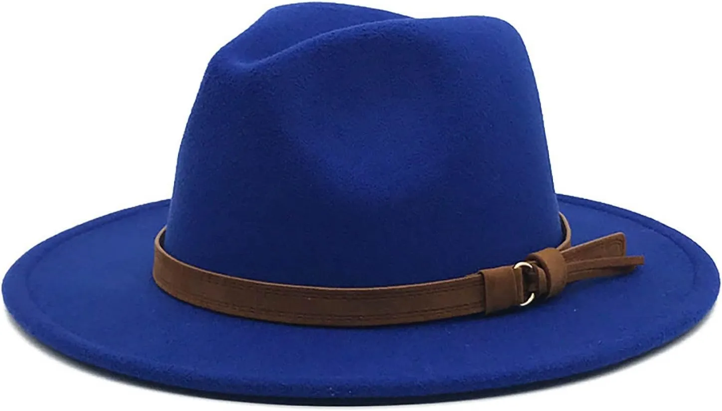 Men & Women Classic Wide Brim Floppy Panama Hat Fedora Hat Rancher Jazz Hat Vintage Church