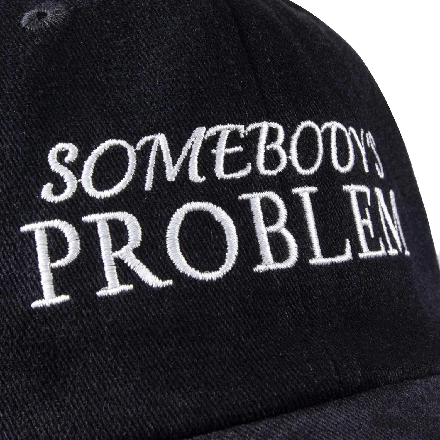 Men Women Embroidery Somebody's Problem Baseball Cap Vintage Black DAD MOM Funny Gifts Trucker Cotton vios