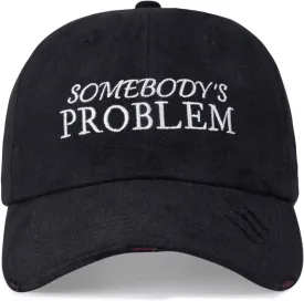 Men Women Embroidery Somebody's Problem Baseball Cap Vintage Black DAD MOM Funny Gifts Trucker Cotton vios