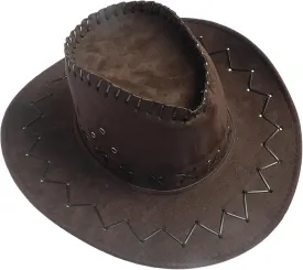 Men Women's Felt Wide Brim Western Cowboy Panama Fedora Hats with Belt Classic Western Outdoor Dress Up Party