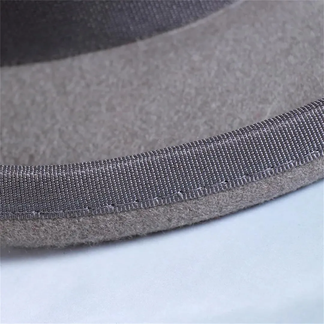Men Wool Flat Top Fedora Hats Panama Magician Cap Gentleman Unisex Elegant Hat