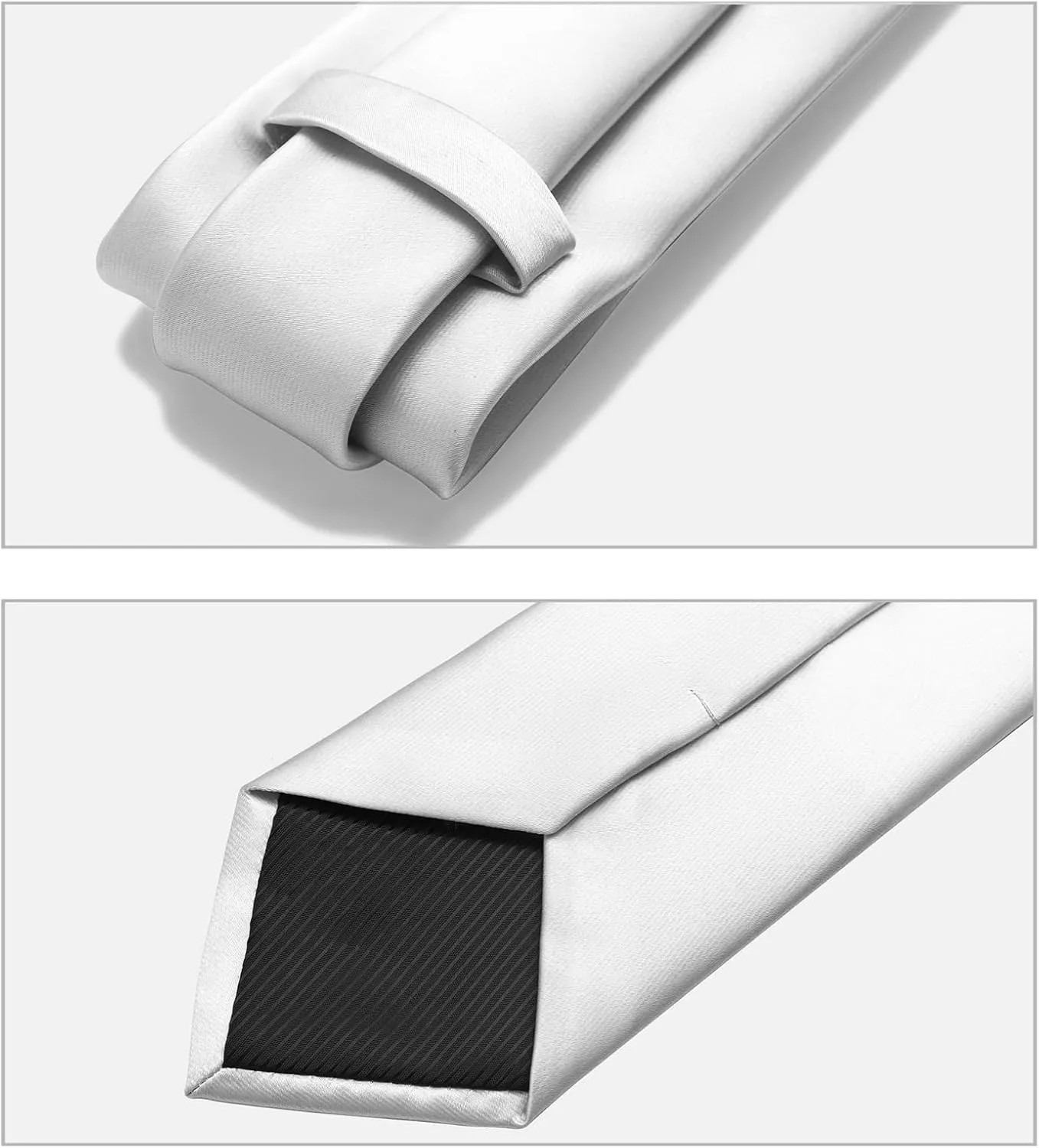 Men's Ties Solid Color Pure Polyester Plain Fine Stripes Necktie Ties For Men