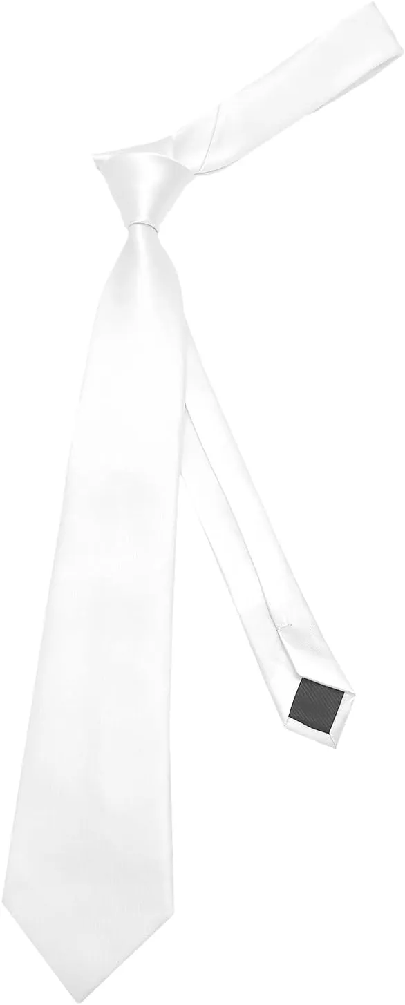Men's Ties Solid Color Pure Polyester Plain Fine Stripes Necktie Ties For Men