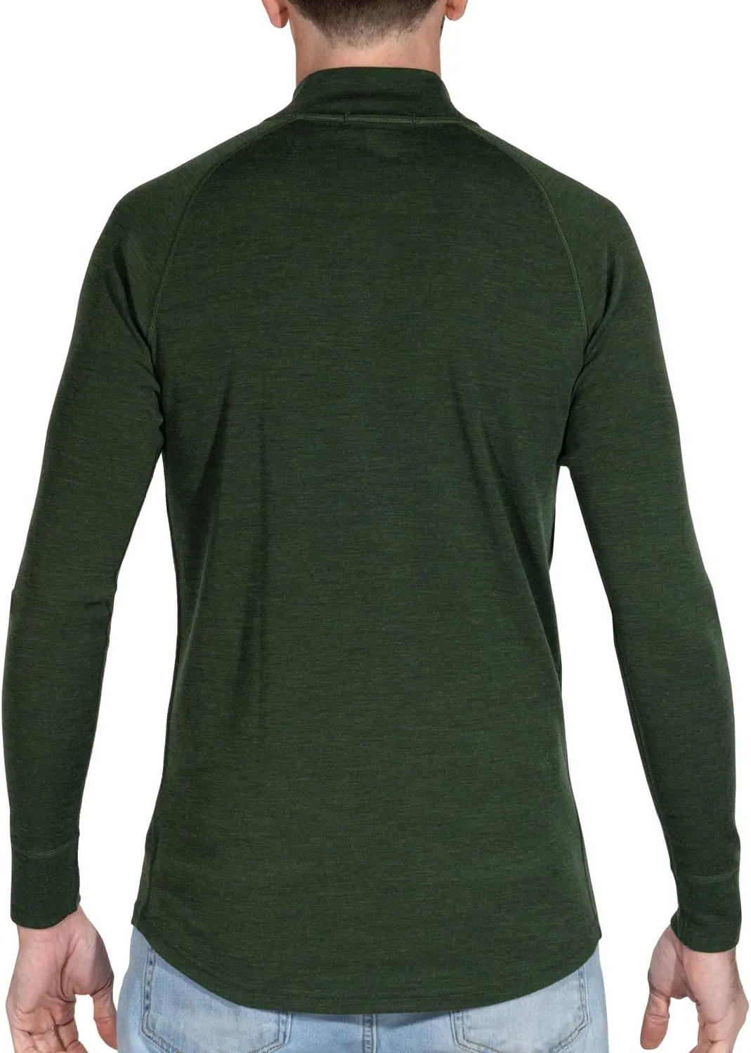 MERIWOOL Mens Base Layer 100% Merino Wool Midweight 250g Half Zip Sweater for Men