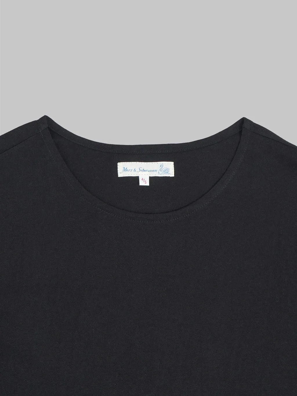 Merz b. Schwanen 114 1920s 5.5oz Loopwheeled Classic Fit T-Shirt Deep Black