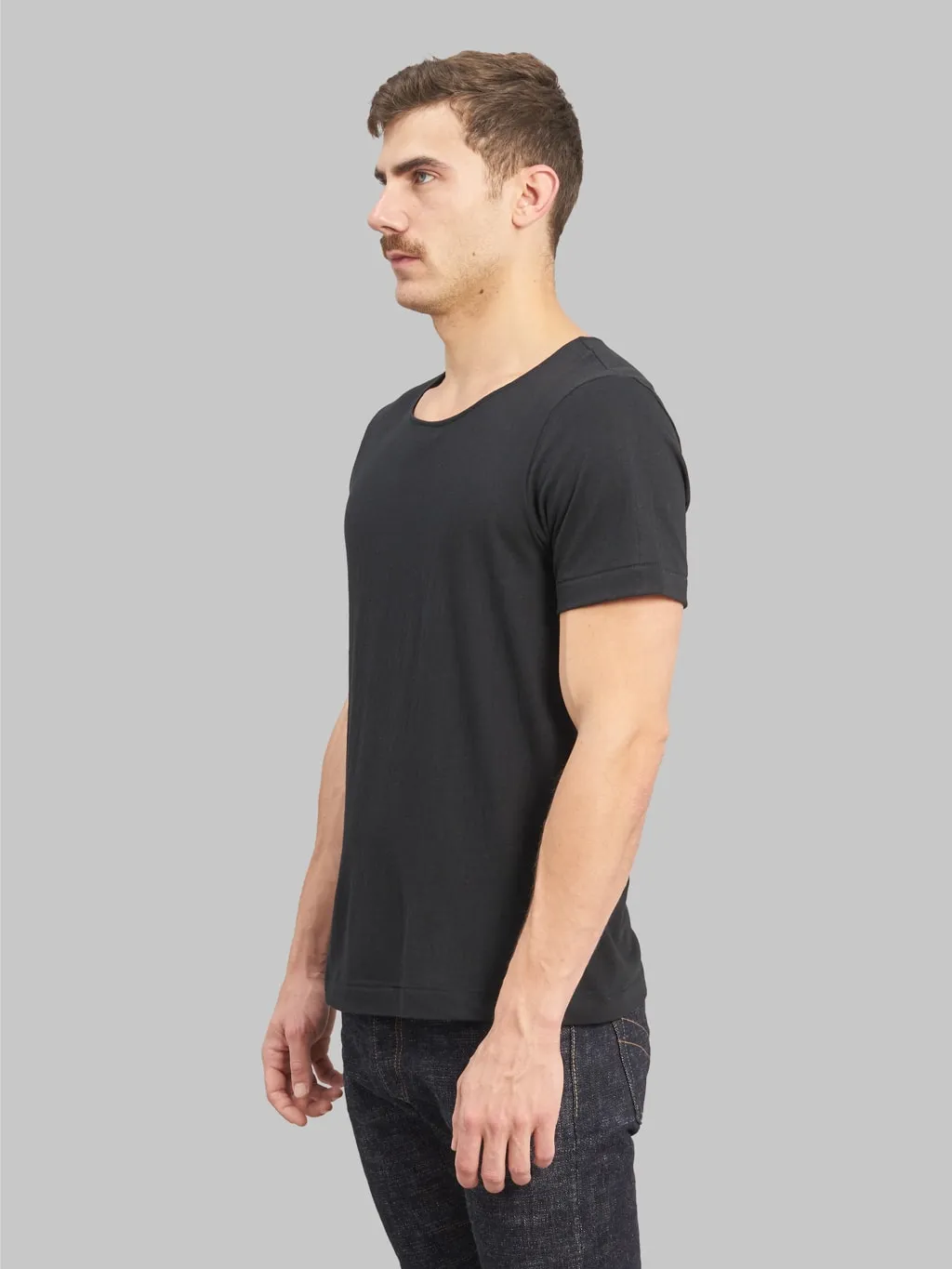 Merz b. Schwanen 114 1920s 5.5oz Loopwheeled Classic Fit T-Shirt Deep Black