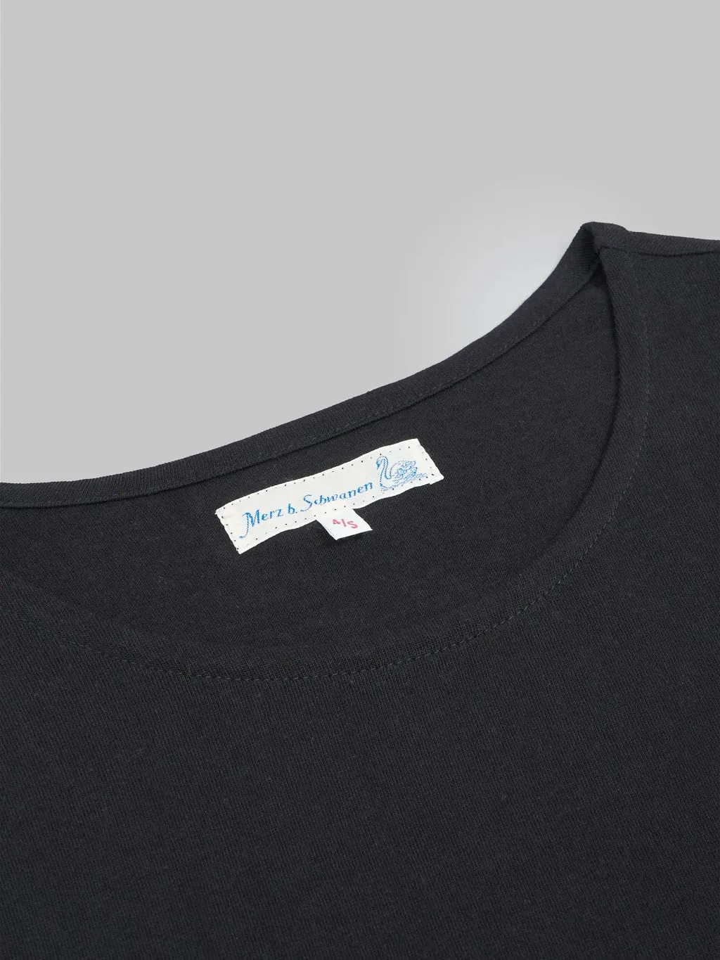 Merz b. Schwanen 114 1920s 5.5oz Loopwheeled Classic Fit T-Shirt Deep Black