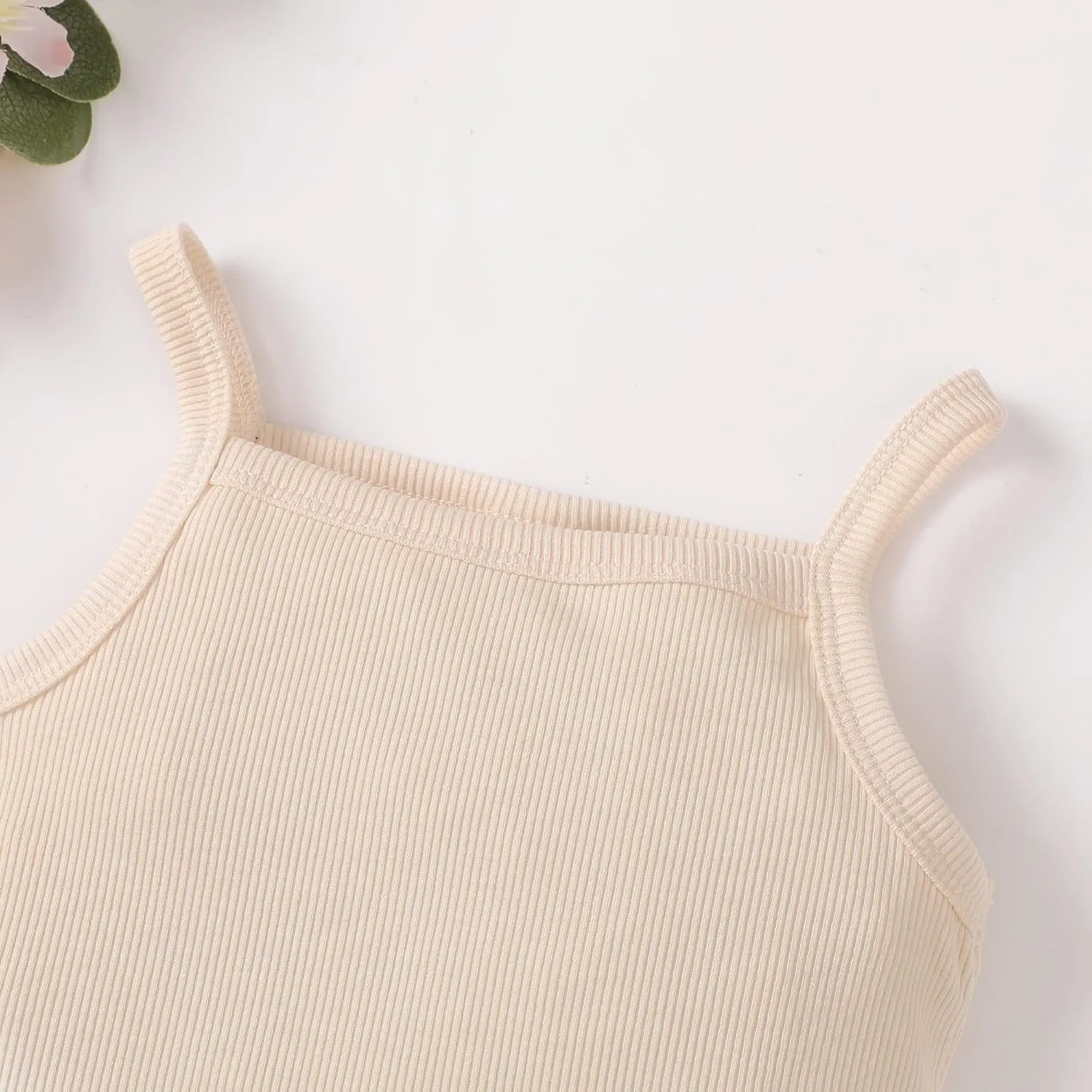 OPAWO Onsies for Baby Girls' Bodysuits 3 Pack Neutral Baby Clothes Spaghetti Strap & Long Sleeve Fall Baby Undershirt 0-2T
