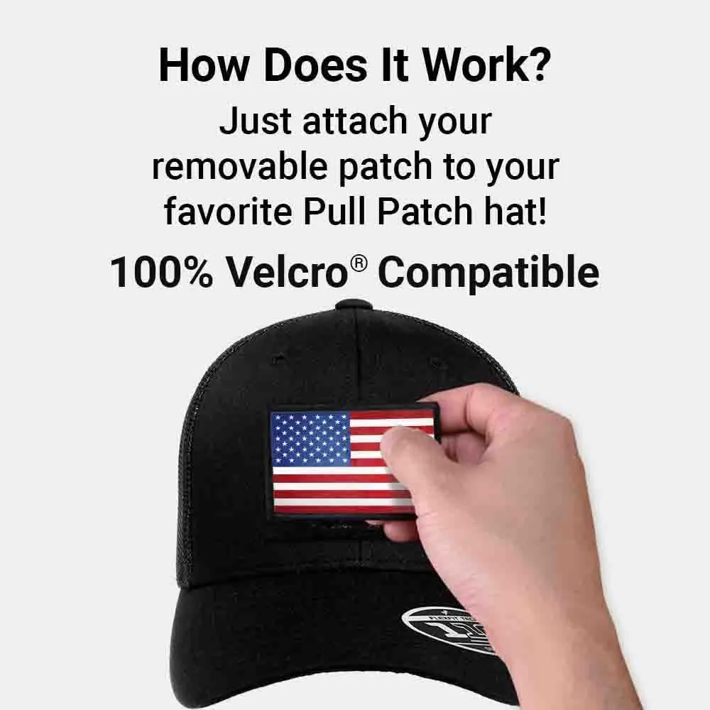 Pull Patch Curved Bill Flexfit   Snapback Trucker Hat | Tactical Cap | 2x3 Inch Loop Surface to Attach Morale Patches