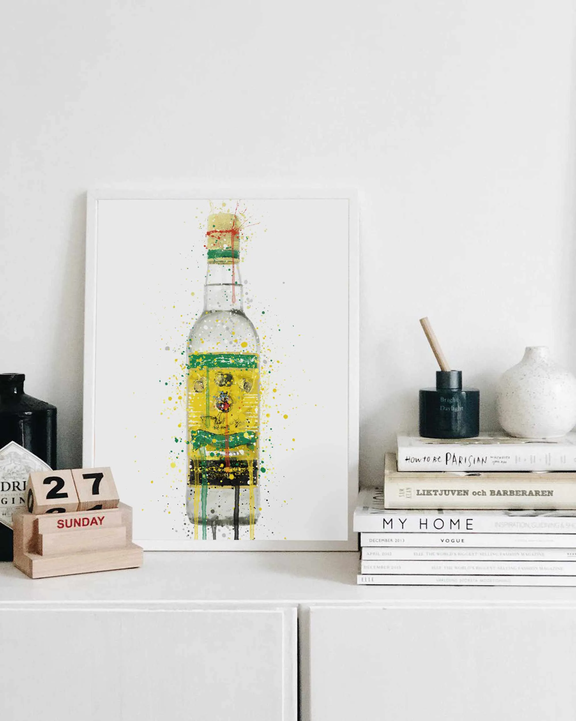 Rum Bottle Wall Art Print 'Pineapple Punch'