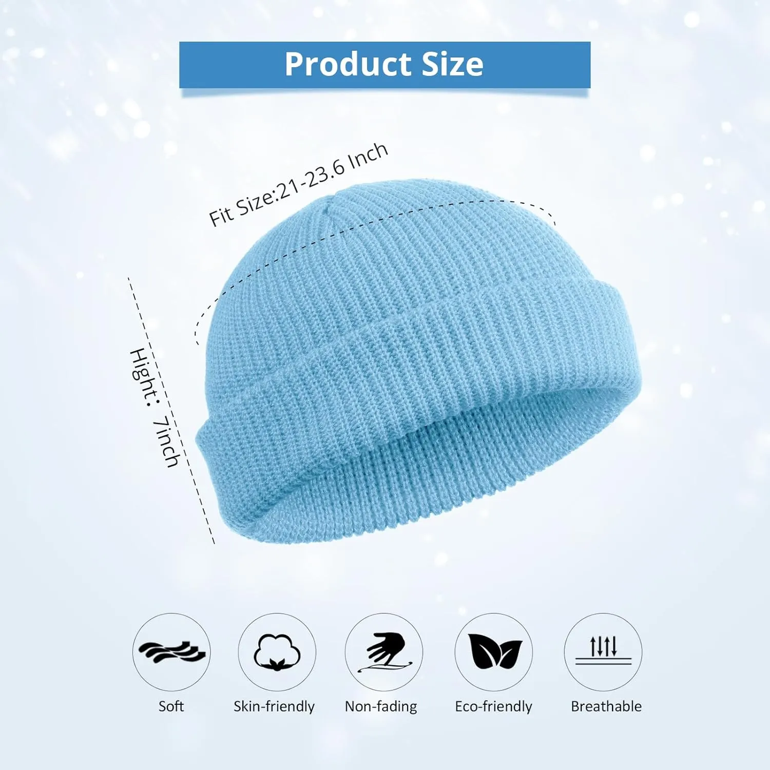 SATINIOR Trawler Beanie Watch Hat Roll-up Edge Skullcap Fisherman Beanie for Women Men