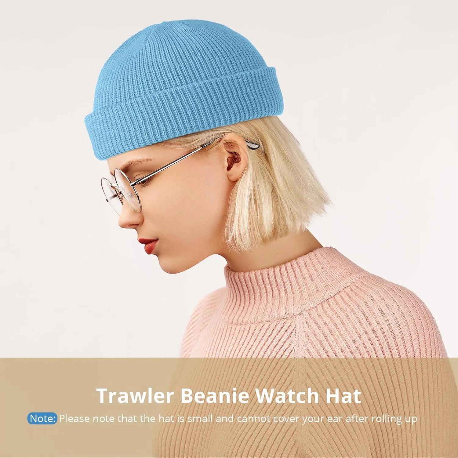 SATINIOR Trawler Beanie Watch Hat Roll-up Edge Skullcap Fisherman Beanie for Women Men