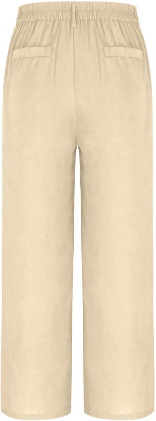 Sinzelimin Womens Suit Pants Fashion Solid Color Button Zip Closure Stretch Comfy Dressy Casual Trouser Office Work Sweatpant