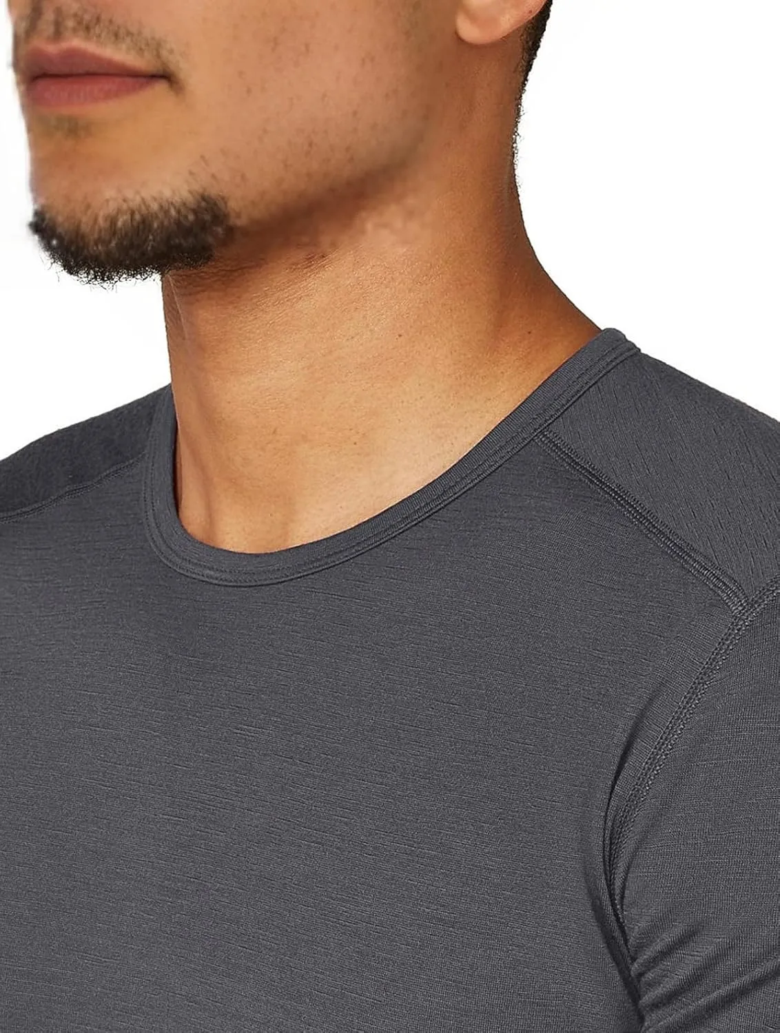 SIORO 100% Merino Wool T-Shirt for Men Short Sleeve Base Layers Odor Resistance Crew Neck Undershirt for Outdoor Hiking S-XXL