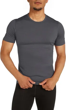 SIORO 100% Merino Wool T-Shirt for Men Short Sleeve Base Layers Odor Resistance Crew Neck Undershirt for Outdoor Hiking S-XXL