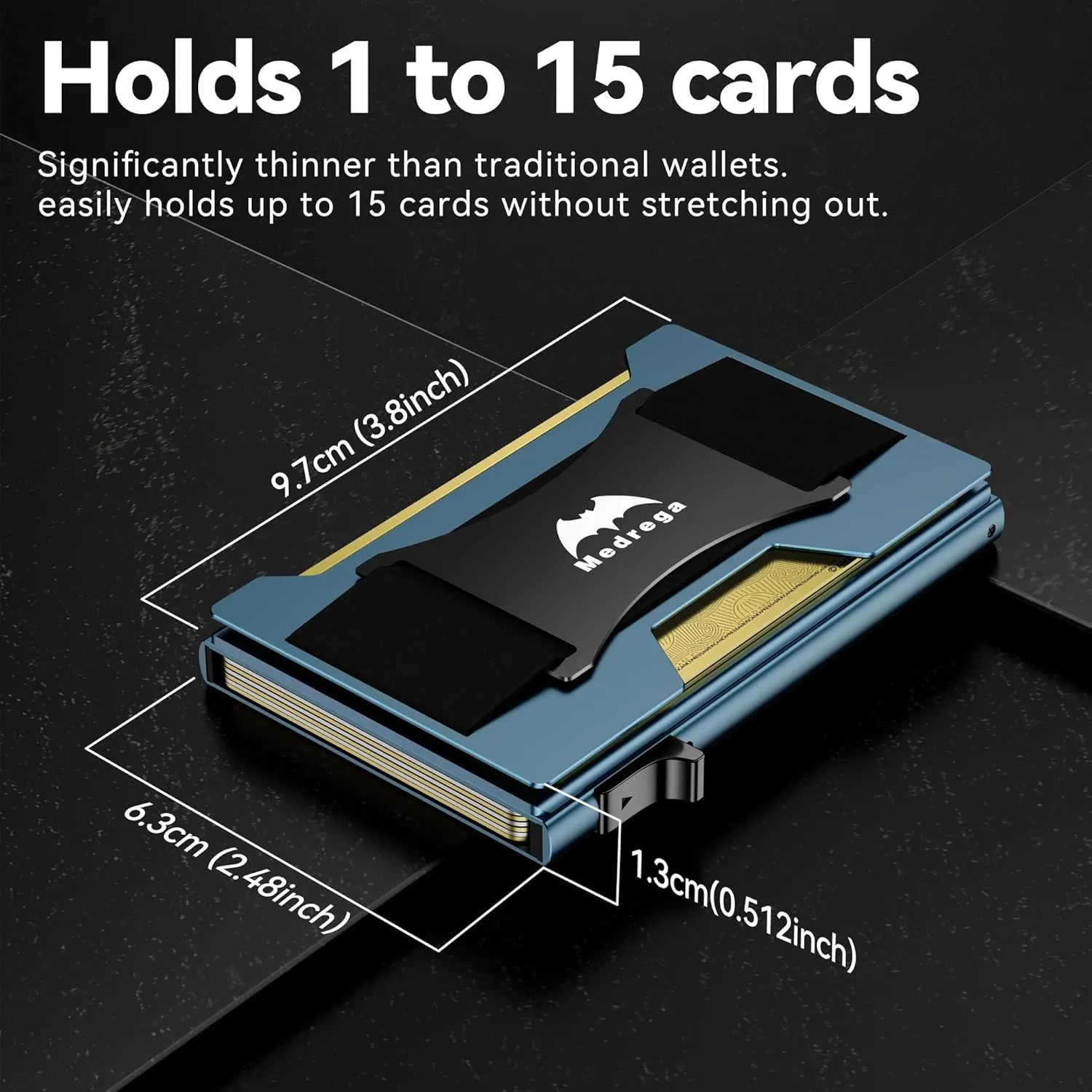 Smart Wallet for Men Slim Minimalist: Metal Pop Up Wallet - RFID Front Pocket Credit Card Holder - Gift for Male Husband at Anniversay Brithday