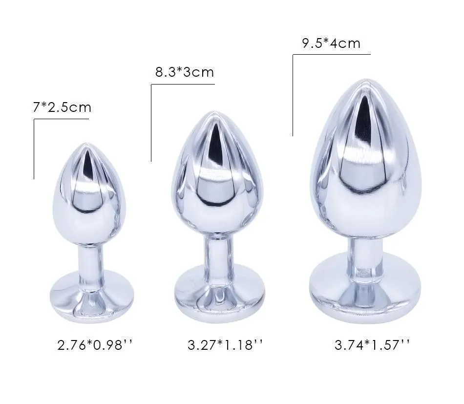 Stainless Steel Jewel Anal Plug