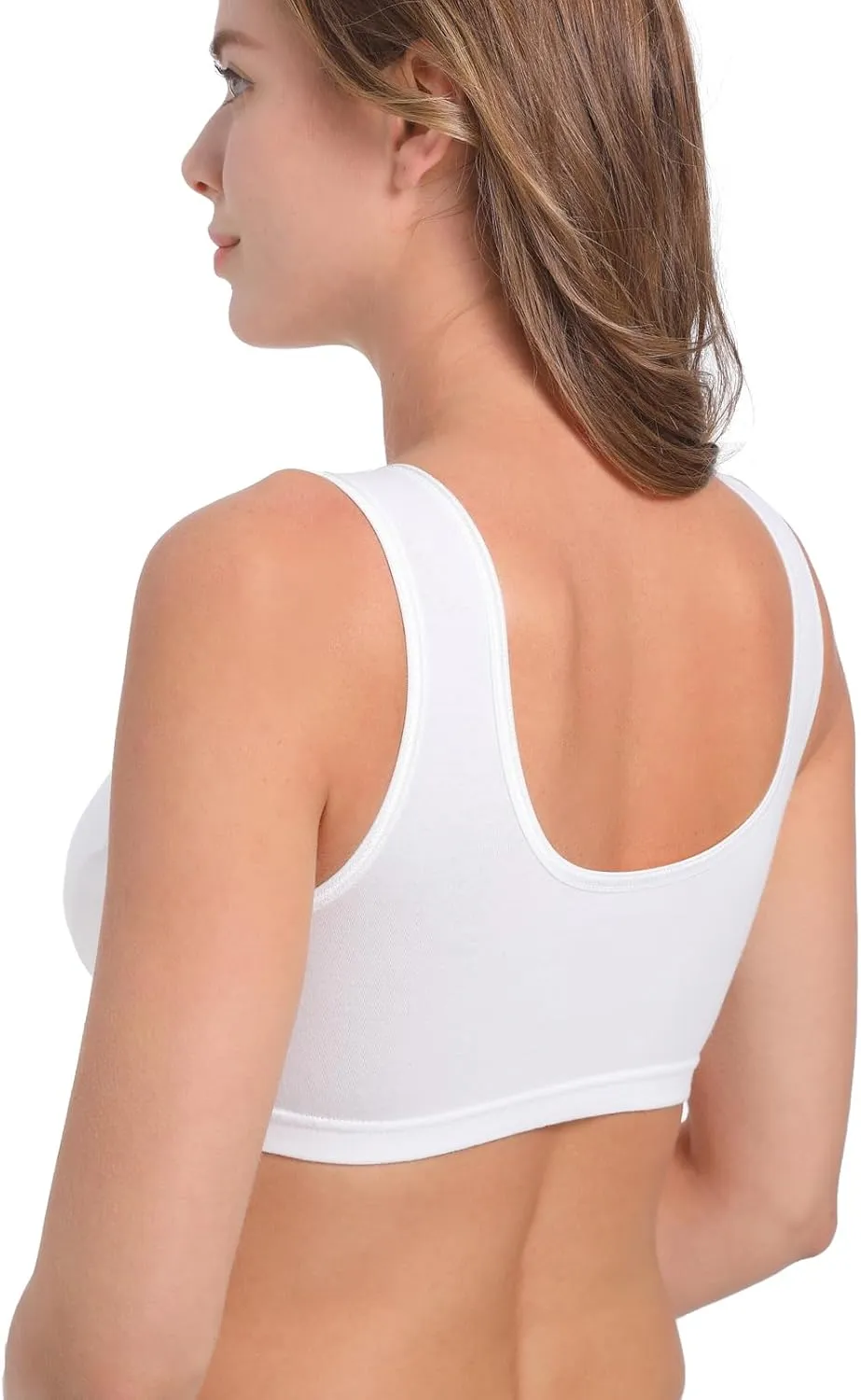 SUIEK 4 Pack Nursing Sleep Bra Maternity Bralette Breastfeeding Comfort Cotton Bras