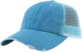 The Vintage Year Washed Cotton Unstructured Soft Mesh Adjustable Trucker Baseball Cap