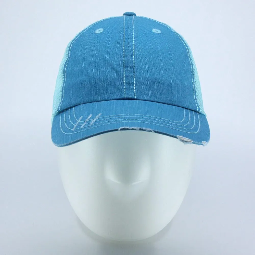 The Vintage Year Washed Cotton Unstructured Soft Mesh Adjustable Trucker Baseball Cap