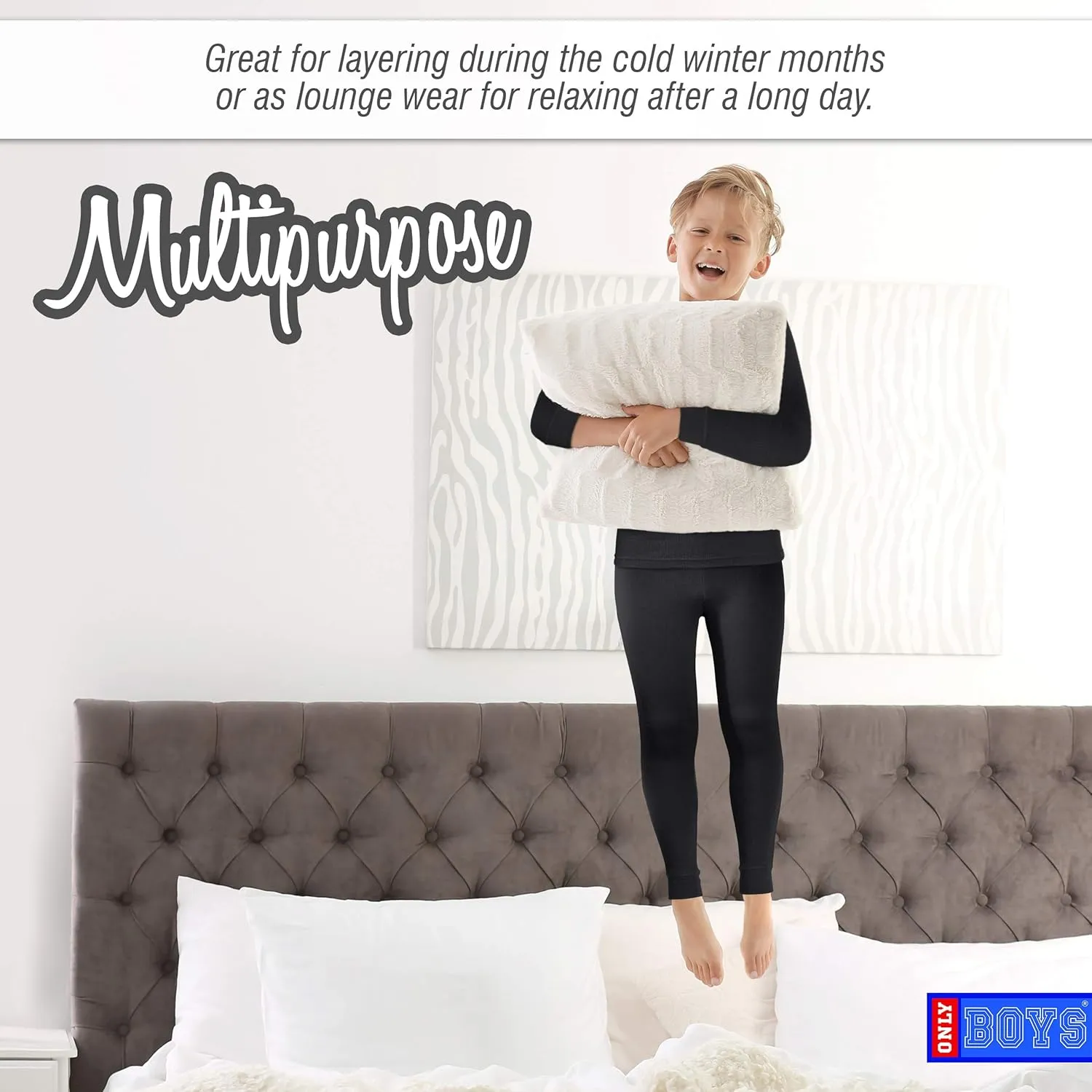 Thermal Underwear Set  2 Piece Brushed Fleece Top and Long Johns (2T-16)
