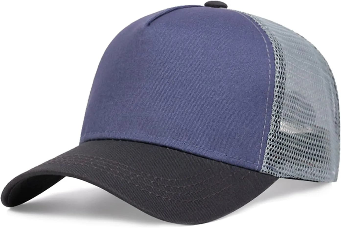 Unisex Sublimation Blank Mesh Back Baseball Cap Trucker Hats 5-Panel Snapback Hat for Summer Activities Daily