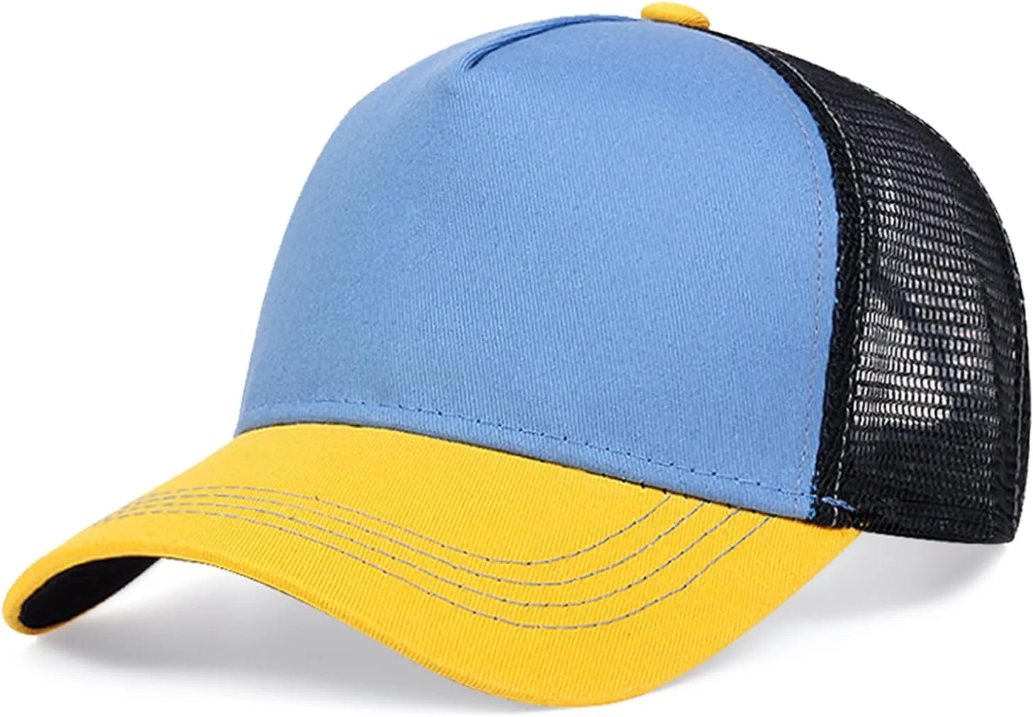 Unisex Sublimation Blank Mesh Back Baseball Cap Trucker Hats 5-Panel Snapback Hat for Summer Activities Daily