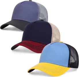 Unisex Sublimation Blank Mesh Back Baseball Cap Trucker Hats 5-Panel Snapback Hat for Summer Activities Daily