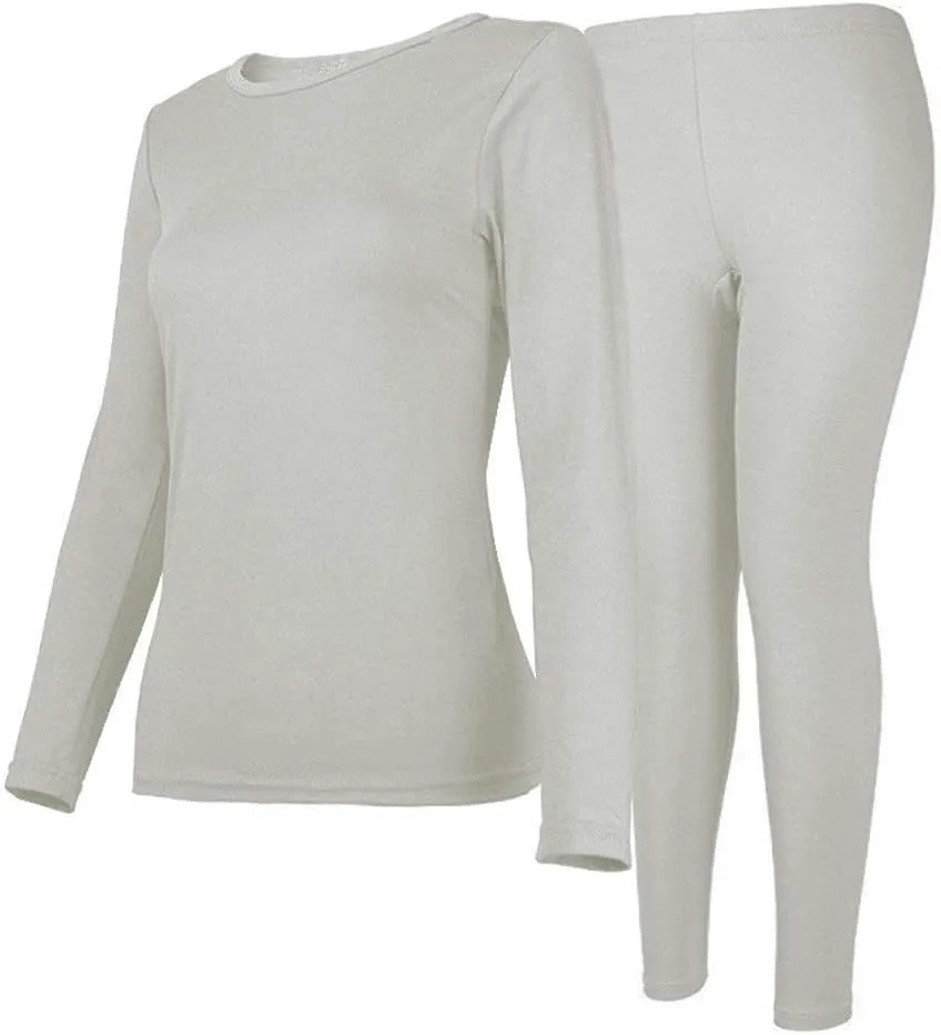 Womens Thermal Underwear Set Long Johns with Fleece Lined Ultra Soft Top & Bottom Base Layer Thermals for Women