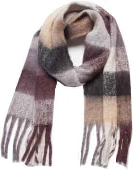 Yatemiole Women's Cashmere Big Coloured Checked Scarf Winter Warm Wrap Scarf