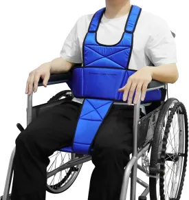 YHK Wheelchair Seatbelt, Wheelchair Safety Belt Torso Support Vest, Adjustable Shoulder Straps Non-Slip Wheelchair Seat Belt for Elderly, Medical Vest Anti-Fall Wheelchair Harness